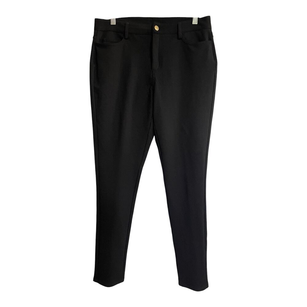Michael Michael Kors Slim Fit Stretch Pants Size 10 Office Business Casual Black